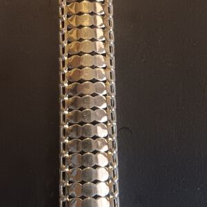 Silver Textured Bracelet